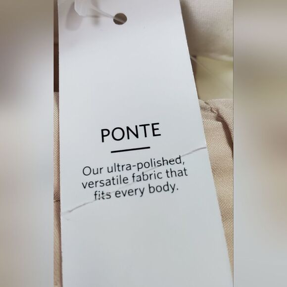 NWT White House Black Market Winter White Ponte Boot Cut Pants - Picture 3 of 8